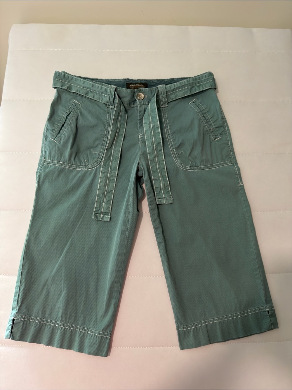 Eddie Bauer Teal Cropped Jeans size 10 Petite